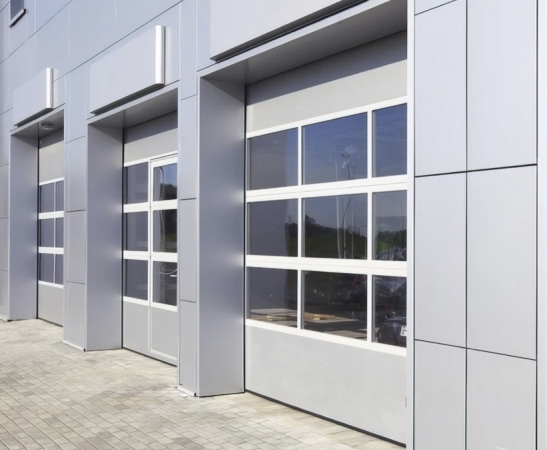 Панорамные ворота Алютех Alutrend в Нальчике